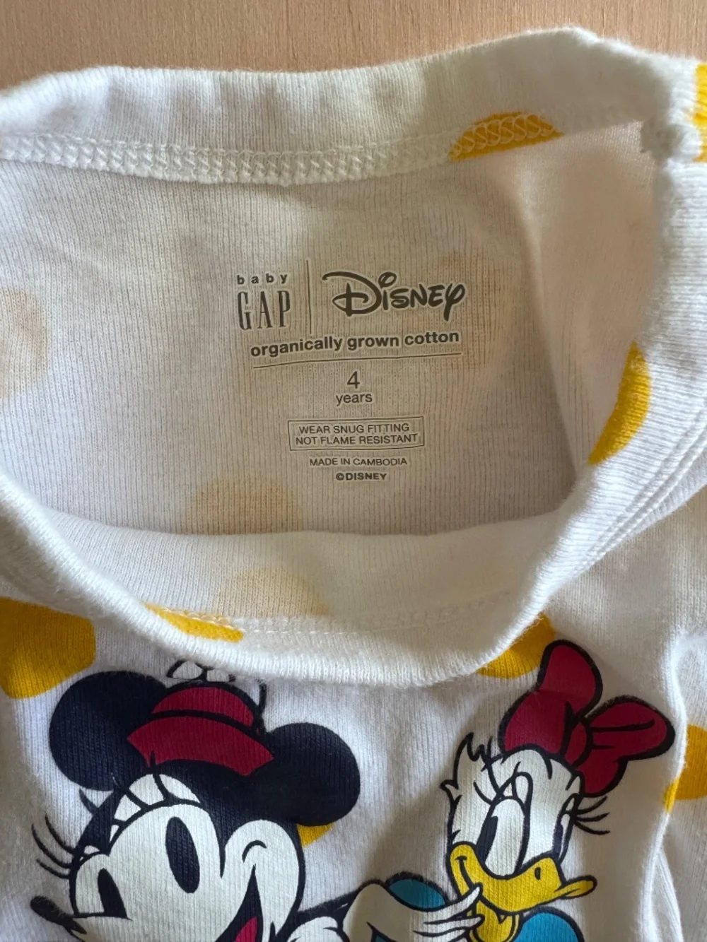 Gap x Minnie Mouse + Daisy Duck shortie pjs • size 4 little kid • organic cotton